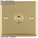 5 PACK 1 Gang Single Retro Toggle Light Switch POLISHED BRASS 10A 2 Way Lever Plate