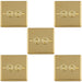 5 PACK 2 Gang Double Retro Toggle Light Switch POLISHED BRASS 10A 2 Way Lever Plate