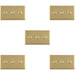 5 PACK 3 Gang Triple Retro Toggle Light Switch POLISHED BRASS 10A 2 Way Lever Plate