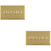 2 PACK 4 Gang Quad Retro Toggle Light Switch POLISHED BRASS 10A 2 Way Lever Plate