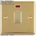 1 Gang 20A DP Single Switch & Neon Power Indictor POLISHED BRASS & White Trim