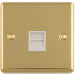 BT Telephone Master Socket POLISHED BRASS & White Telephone Wall Plate