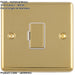 2 PACK 13A DP Unswitched Fuse Spur POLISHED BRASS & White Mains Isolation Wall Plate