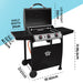 3 Burner Gas BBQ Grill & Ignition - Portable Garden Cooking - Easy Clean Bucket - LoopsDirect