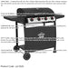 4 Burner Gas BBQ Grill & Ignition - Portable Garden Cooking - Easy Clean Bucket - LoopsDirect