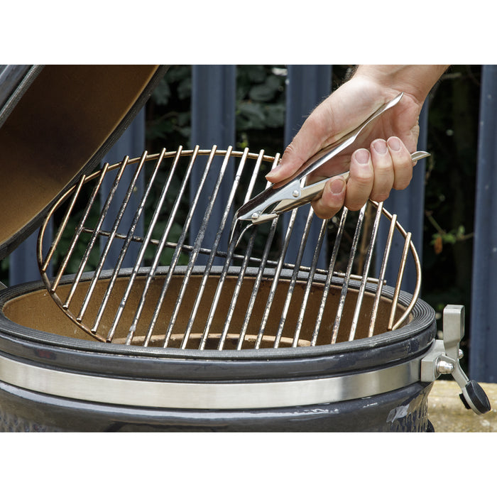 Stainless Steel BBQ Grill Grate Gripper Tool Safely Move Hot Grids When Cooking