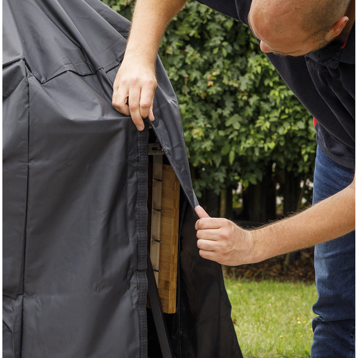 Outdoor Rated Kamado Grill BBQ Cover for ys12024 - Black PVC - 75 x 95cm Rain