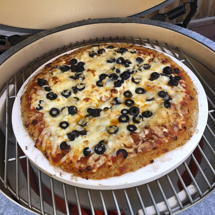 15 Inch 38cm Cordierite Pizza Stone - Oven & BBQ Grill - Homemade Crispy Base