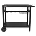 Powder Coated Top BBQ & Grill Trolley - Food Prep Dolley Outdoor Cooking Stand - LoopsDirect