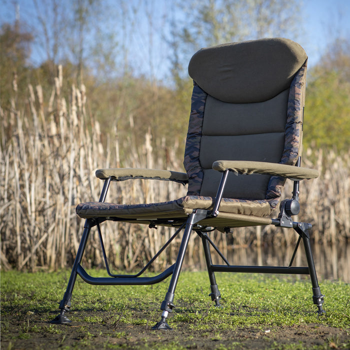 2 PACK Reclining Portable Fishing Chair Adjustable Height Uneven Terrain Seat - LoopsDirect