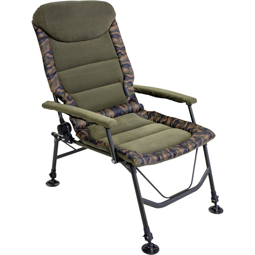 Reclining Portable Fishing & Camping Chair Adjustable Height Uneven Terrain Seat
