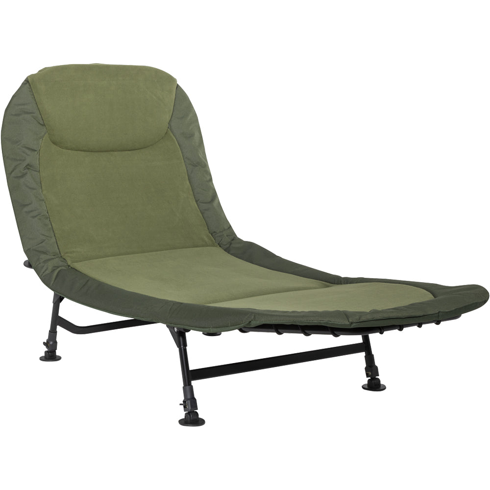 Carpzilla Portable Fishing Chair XL Heavy Duty Camping Recliner Chair Adjustable Legs Ideal For Carp Fishing Equipment Khaki Green