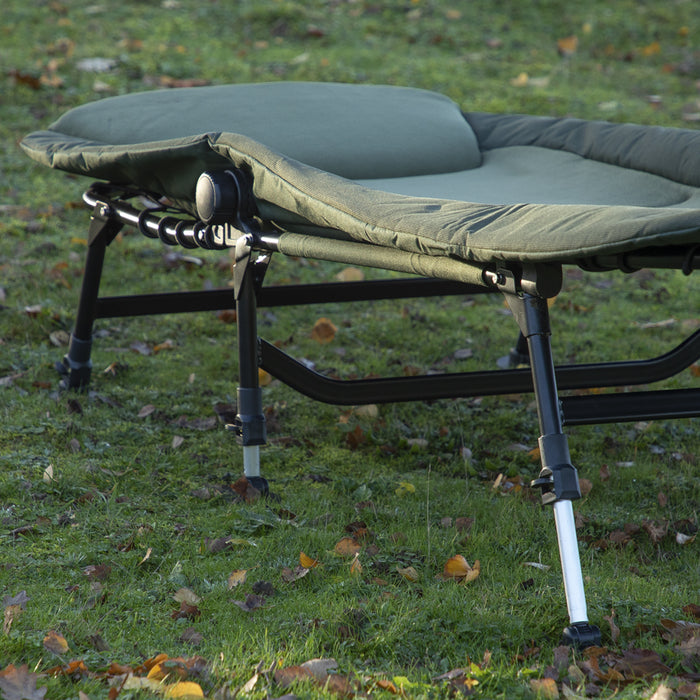 2 PACK WIDE Adjustable Fleece Camping & Fishing Bedchair Set - Levelling Feet