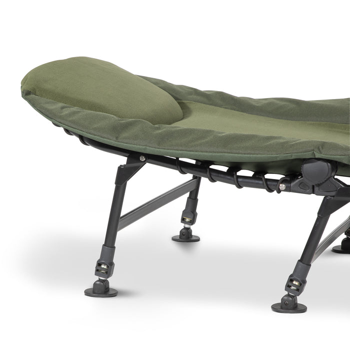 2 PACK WIDE Adjustable Fleece Camping & Fishing Bedchair Set - Levelling Feet