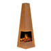 45x150cm CORTEN STEEL Chininea Wood Burner - Fire Pit Garden Heater Outdoor Rust - LoopsDirect