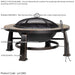 30 Inch Traditional Fire Pit Wood Burner - Outdoor Garden Heater - Mesh Screen - LoopsDirect