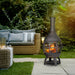 Antique Bronze 360 Degree Fire Pit Wood Burner - Outdoor Garden Heater Mesh - LoopsDirect