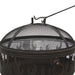 Round Fire Pit Wood Burner / BBQ Grill & Cover Set - Party Dining Garden Heater - LoopsDirect