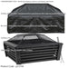 89cm Square Black Fire Pit Wood Burner & Cover Set - Outdoor Garden Heater Mesh - LoopsDirect