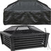 89cm Square Black Fire Pit Wood Burner & Cover Set - Outdoor Garden Heater Mesh