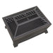 Rectangular Black Fire Pit Wood Burner - Modern Outdoor Garden Heater Mesh Lid - LoopsDirect