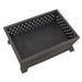 Rectangular Black Fire Pit Wood Burner - Modern Outdoor Garden Heater Mesh Lid - LoopsDirect