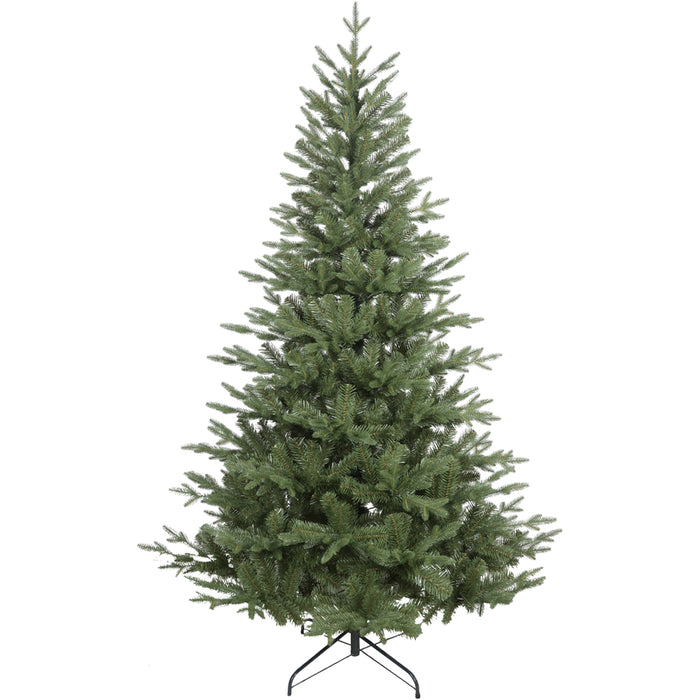 6ft 180cm Artifical Hinged Christmas Tree - 43 Inch Wide Realistic Xmas Tree