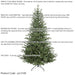 7ft 210cm Artifical Hinged Christmas Tree - 49 Inch Wide Realistic Xmas Tree - LoopsDirect