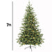 7ft 210cm Pre-Lit Artifical Christmas Tree - Warm White LED Realistic Xmas Tree - LoopsDirect