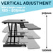 89cm Height Adjustable Sit Stand Work Desk Converter & Twin Monitor Bracket Set - LoopsDirect