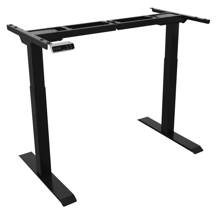 Electric Height Adjustable Desk - FRAME ONLY - Black Sit Stand Rising Work Table