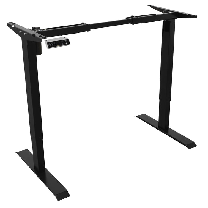 Electric Height Adjustable Standing Desk - FRAME ONLY - Black Rising Work Office