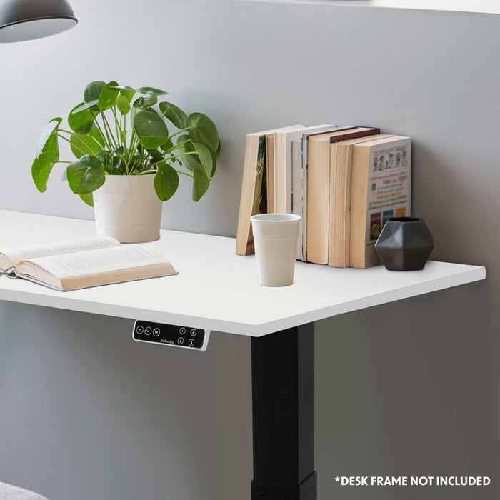 1400mm x 700mm White Rectangular Desktop - Standing Desk Frame Office Worktop