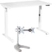 1200 x 600mm White Electric Sit Standing Desk & Twin Monitor Bracket Office Set