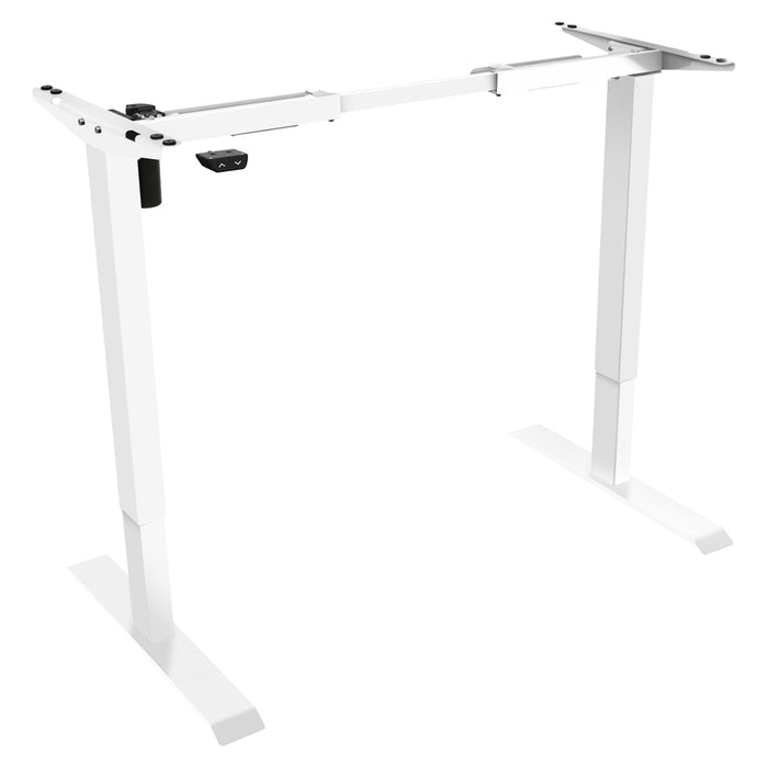 Electric Height Adjustable Standing Desk - FRAME ONLY - White Rising W ...