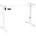 Electric Height Adjustable Standing Desk - FRAME ONLY - White Rising Work Table