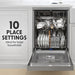 Grey Freestanding Slimline Dishwasher - 45cm - 10 Place Settings LED Display - LoopsDirect