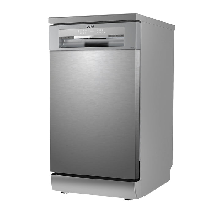 Grey Freestanding Slimline Dishwasher - 45cm - 10 Place Settings LED Display