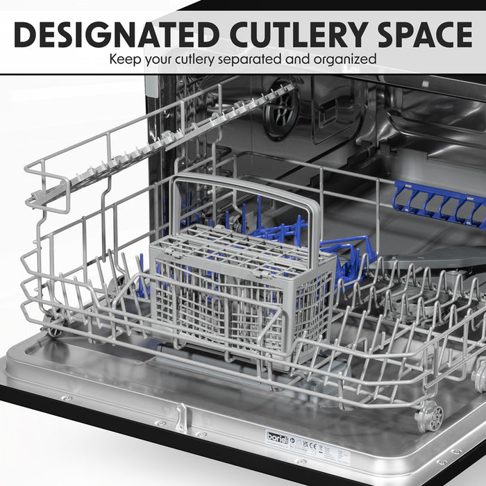 Black Worktop Dishwasher - 6 Place Settings - Portable Tabletop Dish Washer