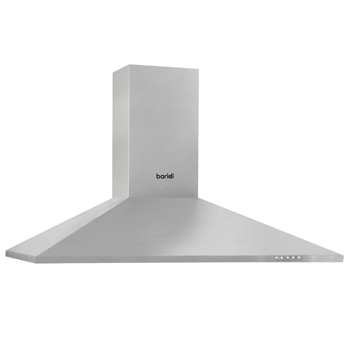 90cm STEEL Chimney Style Cooker Hood & Carbon Air Filters Kitchen Extractor Fan - LoopsDirect
