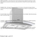 60cm Curved Glass & Steel Cooker Hood & Carbon Air Filters Kitchen Extractor Fan - LoopsDirect