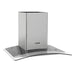 60cm Curved Glass & Steel Cooker Hood & Carbon Air Filters Kitchen Extractor Fan - LoopsDirect