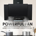 60cm Angled Black Glass Cooker Hood & Carbon Air Filters Kitchen Extractor Fan - LoopsDirect