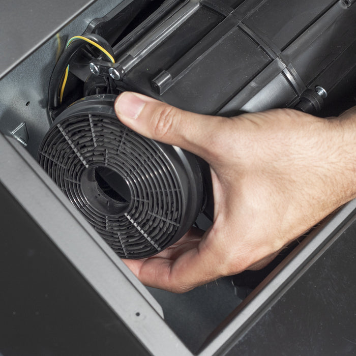 2 PACK Carbon Air Filters For Kitchen Cooker Hood Extractor Fan - 105mm x 23.5mm - LoopsDirect