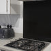 60cm x 75cm Black Glass Splashback - Kitchen Extractor Fans Hobs Wall Plate - LoopsDirect