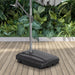 60L Fillable Parasol Base - Water & Sand - Wheeled Garden Umbrella Stand - 70mm - LoopsDirect