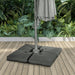 92L Fillable Parasol Base - Water & Sand - 4pc Cross / X Garden Umbrella Stand - LoopsDirect