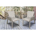 6 PACK Garden Dining Chairs & Armrests - Light Grey Aluminium & Rope - Outdoor - LoopsDirect