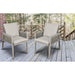 8 PACK Garden Dining Chairs & Armrests - Light Grey Aluminium & Rope - Outdoor - LoopsDirect