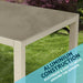 1.5m Garden Dining Table & Parasol Hole - Light Grey Aluminium Glass Top Outdoor - LoopsDirect